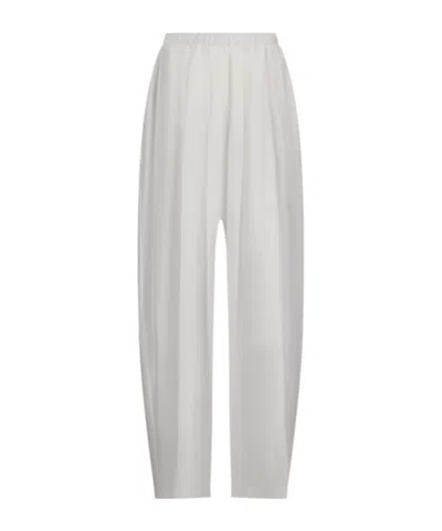Darkpark Pleated Casual Trousers In White