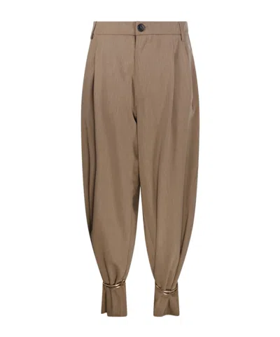 DARKPARK PLEATED CUFFED TAPERED TROUSERS