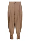 Darkpark Phebe Cuff Adorned Wide-leg Pant In Brown