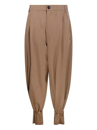 DARKPARK PLEATED CUFFED TAPERED TROUSERS