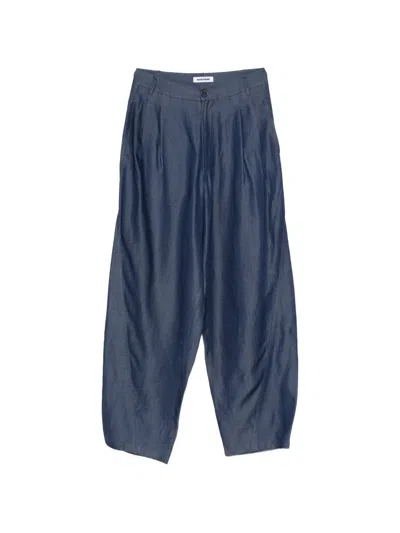 Darkpark Pleated Trousers In Blue