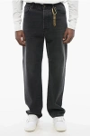 Darkpark Regular Fit Mark Stone Washed Denims With Chain 23cm