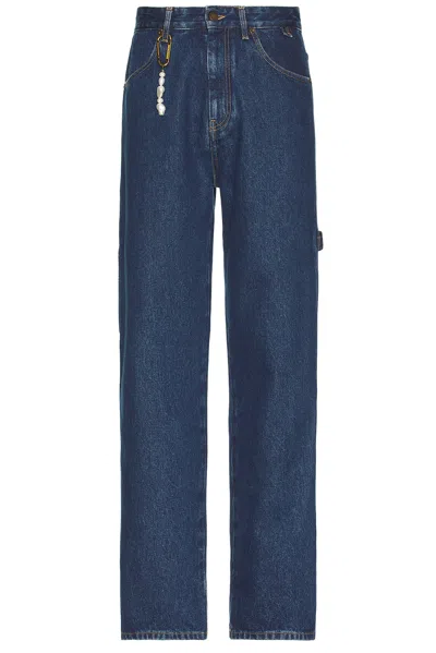 Darkpark Relax Fit Worker Denim Jeans In Medium Full
