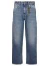 Darkpark High-waist Straight Leg Faded Denim Jeans In Blue