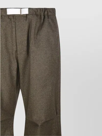 Darkpark Relaxed Fit Trousers Elastic Waistband In Green