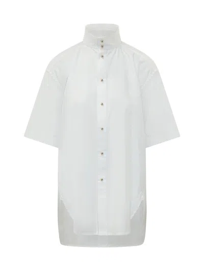 Darkpark Elegant Roberta Shirt With Neck Detail In White