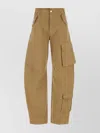 Darkpark Rosalind High-waisted Cargo Trousers In Brown