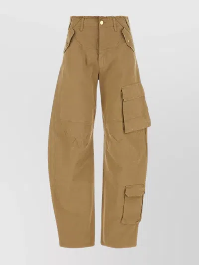 Darkpark Rosalind High-waisted Cargo Trousers In Brown