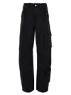 Darkpark Navy Rosalind Cargo Pants In Blue