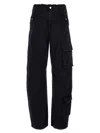 Darkpark Navy Rosalind Cargo Pants In Blue
