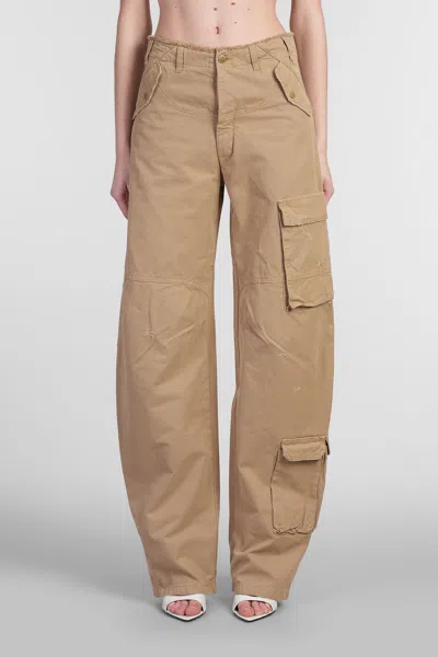 Darkpark Rosalind Pants In Beige Cotton In Nude