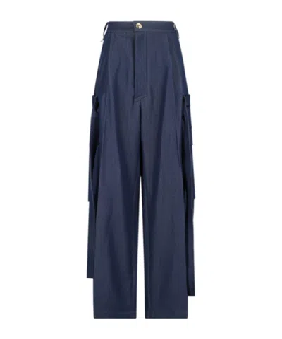 DARKPARK BELT-DETAIL CARGO STRAIGHT TROUSERS