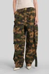 Darkpark Camouflage Cargo-pocket Trousers In Green