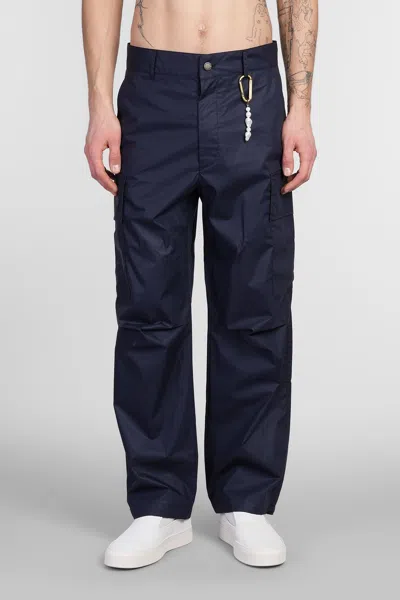 Darkpark Saint Pants In Blue Cotton