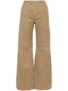 Darkpark Sam Canvas High-rise Flare Pants In Neutrals
