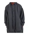 Darkpark Shirt With Detachable Scarf In Gray