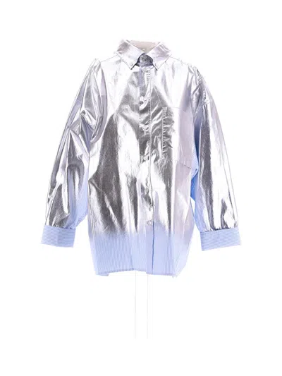 Darkpark Shirts In Light Blue/white/silver