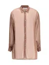 Darkpark Keanu Silk Organza Shirt In Red