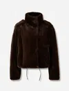 Darkpark Short Fur Coat In Brown