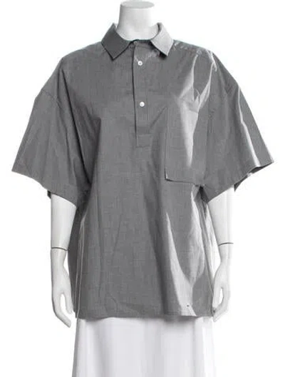 Pre-owned Darkpark Short Sleeve Top W/ Tags In Grey