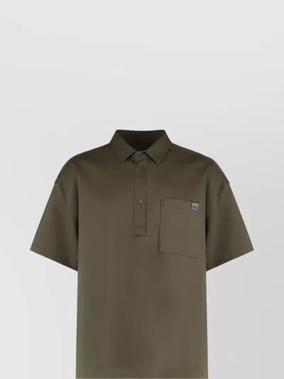 DARKPARK SHORT SLEEVE WOOL POLO SHIRT POCKET