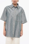 Darkpark Short Sleeved Lurex Denim Blend Shirt