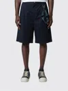 Darkpark Denis Navy Blue Cotton Bermuda Shorts In Black