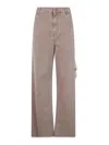 Darkpark Sienna Loose Side Split Denim In Brown