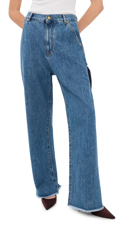 Darkpark Sienna Loose Side Split Jeans Blue Malibu