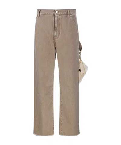 Darkpark Sienna Loose Side Split Jeans In Brown