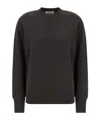 Darkpark Crew Neck Long Sleeve Sweatshirt With Ribbed Cuffs And Hem In Brown