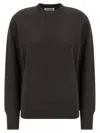 Darkpark Crew Neck Long Sleeve Sweatshirt With Ribbed Cuffs And Hem In Brown