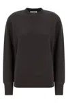 Darkpark Crew Neck Long Sleeve Sweatshirt With Ribbed Cuffs And Hem In Brown