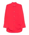 Darkpark Skirted Irregular-cut Shirt In Red
