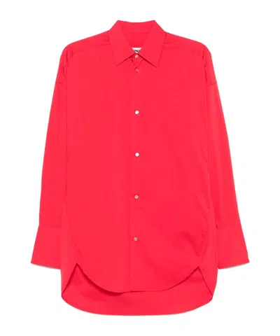 Darkpark Skirted Irregular-cut Shirt In Red