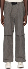 Darkpark Slub Loose Pants In Gray