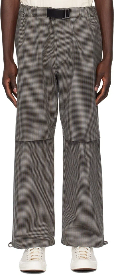 Darkpark Slub Loose Pants In Gray