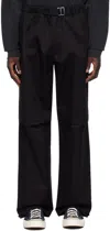 Darkpark Slub Loose Pants In Black