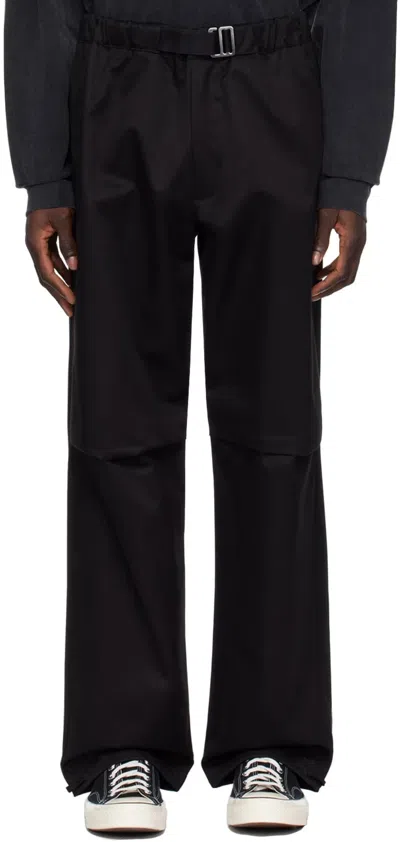 Darkpark Slub Loose Pants In Black