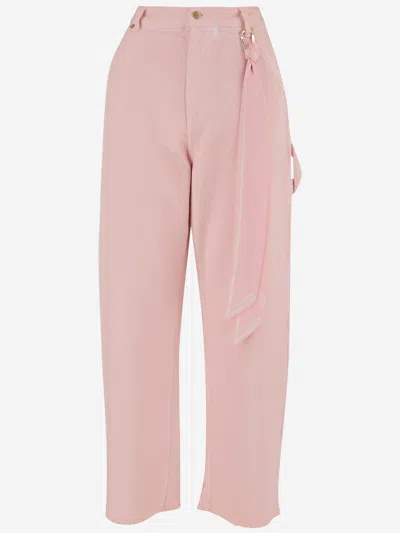 Darkpark Smooth Carpenter Jeans In Cotton Denim In Pink