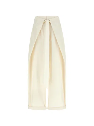 Darkpark Tie-waist Wide-leg Pants In Neutral
