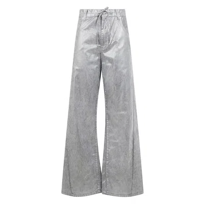 Darkpark Straight Laminated Jeans In Gray