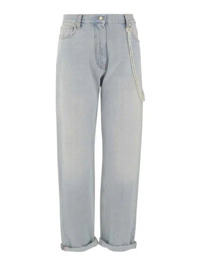 Darkpark Chain Detail Jeans In Blue