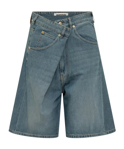 Darkpark Straight-leg Denim Shorts In Green