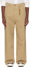 Darkpark Stretchless Wide-leg Jeans In White