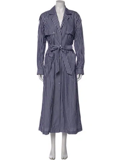 Pre-owned Darkpark Striped Long Dress In Blue