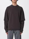 Darkpark Double-layered Crew-neck Sweatshirt In Brown