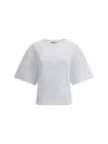Darkpark Doyle Cropped Draped Short Sleeve Tee Clothing In White