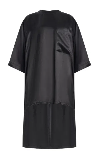 Darkpark Tara Satin T-shirt In Black