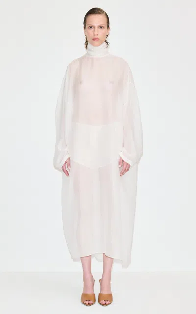 Darkpark Tea Long Cotton Top In White